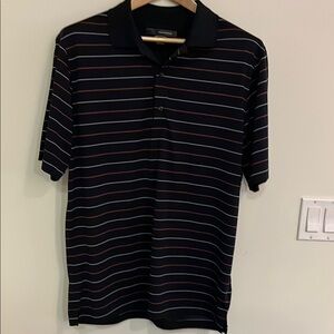 Greg Norman Collection Black Polo with White Trim